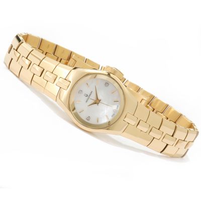 Accutron Women's Lucerne Diamond Swiss Made Gold-tone Stainless Steel Watch
