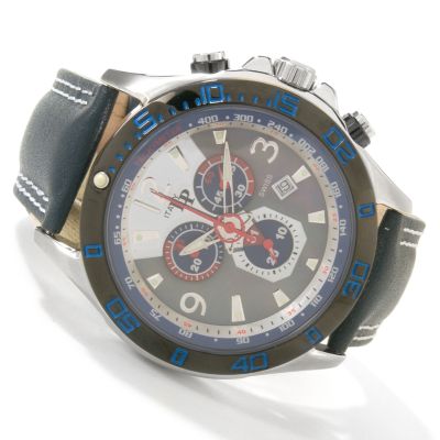 Lucien Piccard Men's Corsa Collection Swiss Quartz Genuine Leather