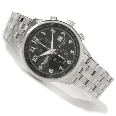 Triumph Men's Chronograph Tachymeter Stainless Steel Watch