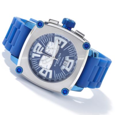 Stuhrling Original Men's Milano Piazza Chronograph Rubber Strap Watch