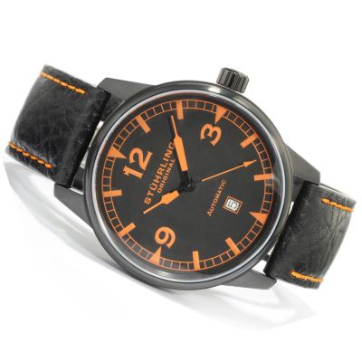 V90868 - Stuhrling Original Men's Tuskegee Flier Automatic Leather Strap Watch
