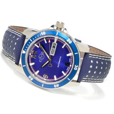 Gevril Men's GV2 Explorer Automatic Leather Strap Watch