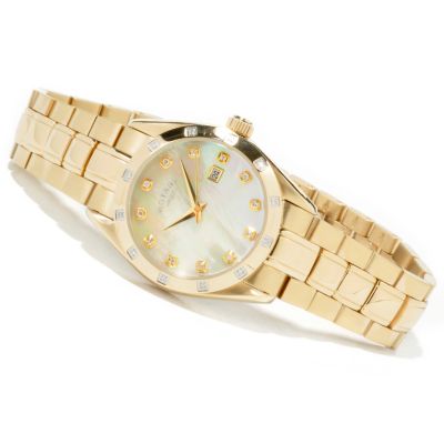 Rotary Women's Rocks Diamond Bezel Stainless Steel Watch