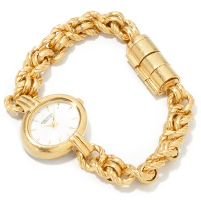 V90942 - Kenneth Cole Women's Reaction Gold-tone Stainless Steel Chain Bracelet Watch