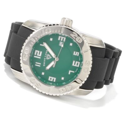 Swiss Legend Men's Commander Three Hand Quartz Rubber Strap Watch