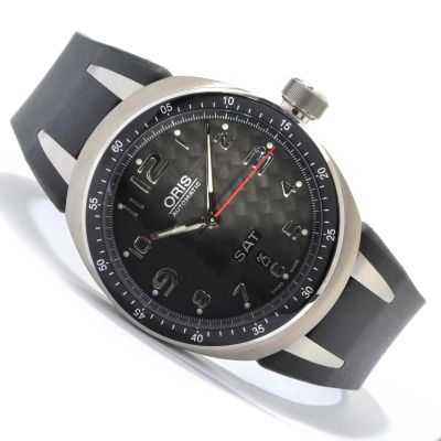 Oris Men's Motor Sport TT3 Day & Date Automatic Rubber Strap Watch
