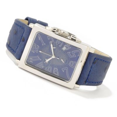 Officina Del Tempo Men's Agadir Chronograph Leather Strap Watch