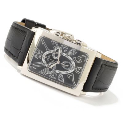 Officina Del Tempo Men's Agadir Chronograph Leather Strap Watch