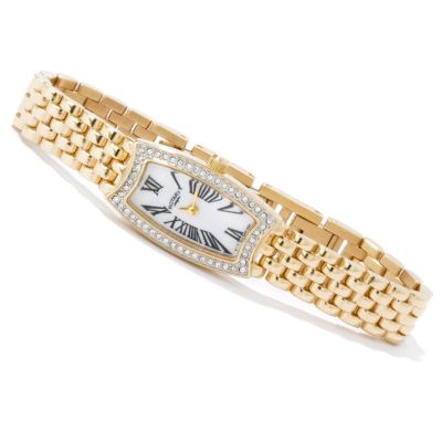 Rotary Women's Crystal Bezel Gold-tone Stainless Steel Watch