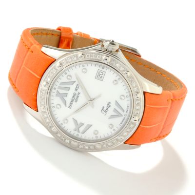 Raymond Weil Women's Tango Diamond Swiss Made Leather Strap Watch
