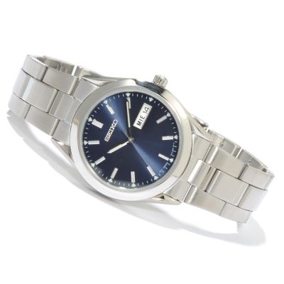 Seiko Men's Day & Date Quartz Stainless Steel Bracelet Watch