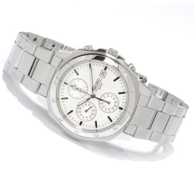 Seiko Men's Quartz Chronograph Stainless Steel Bracelet Watch