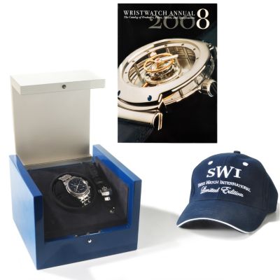 SWI Men's Limited Edition Swiss Made Automatic Watch w/ Winder, Hat, Catalog, & Strap