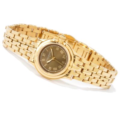Christian Bernard Women's "5th" Brown Dial Gold-tone Stainless Steel Watch