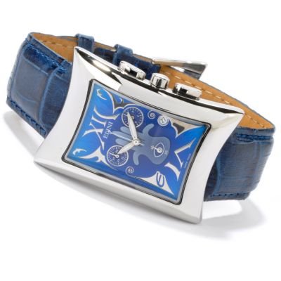 Elini Mid-Size Nazar Lucky Hand "Hamsa" Blue Dial Chronograph Watch