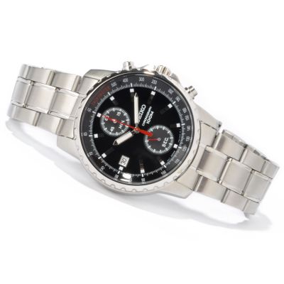Seiko Men's Chronograph Tachymeter Stainless Steel Bracelet Watch