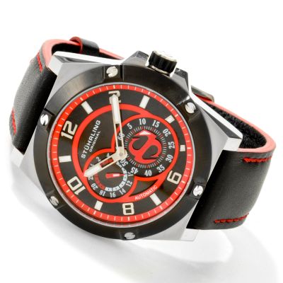 V91095 - Stuhrling Original Men's Arbelos Automatic Leather Strap Watch