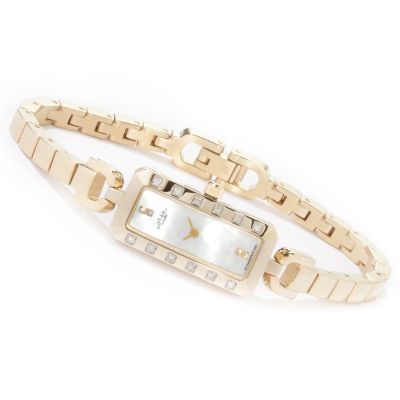 Rotary Women's Diamond Accent Mother-of-Pearl Dial Stainless Steel Watch