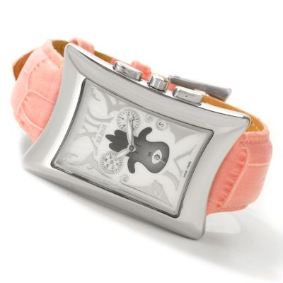 Elini Mid-Size Nazar Lucky Hand "Hamsa" Chronograph Leather Strap Watch