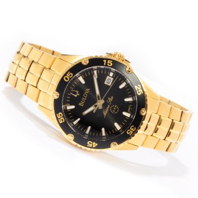 Bulova Men's Marine Star Gold-tone Stainless Steel Bracelet Watch