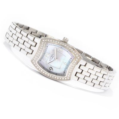 Rotary Women's Austrian Crystal Accent Stainless Steel Bracelet Watch