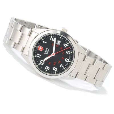 Swiss Army Men's Garrison Swiss Quartz Stainless Steel Bracelet Watch