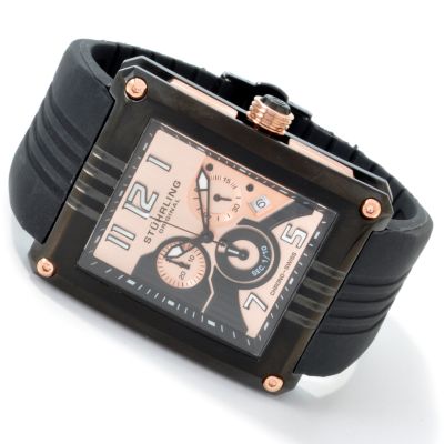V91219 - Stuhrling Original Men's Limited Edition Madman Chronograph Rubber Strap Watch