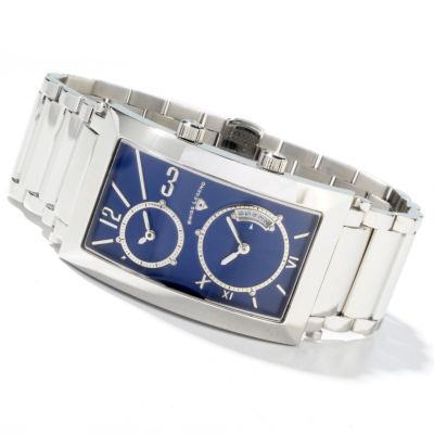 V91254 - Swiss Legend Men's "Mezzaluna" Swiss Quartz Dual Time Bracelet Watch