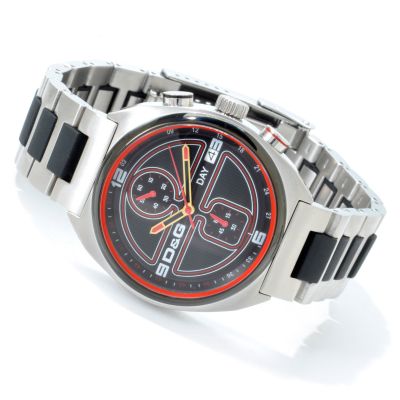 Dolce & Gabbana Men's Quartz Chronograph Silver-tone Stainless Steel Watch