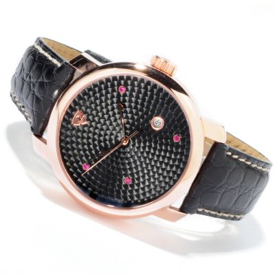 V91281 - Swiss Legend Men's Planetimer Automatic Alligator Strap Watch