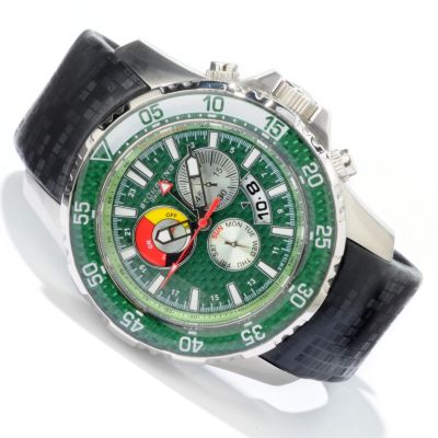 V91564 - Stuhrling Original Men's Tournee Multifunction Leather Strap Watch