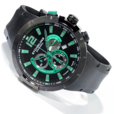 V91570 - Stuhrling Original Men's Phoenix Gallant Quartz Chronograph Rubber Strap Watch