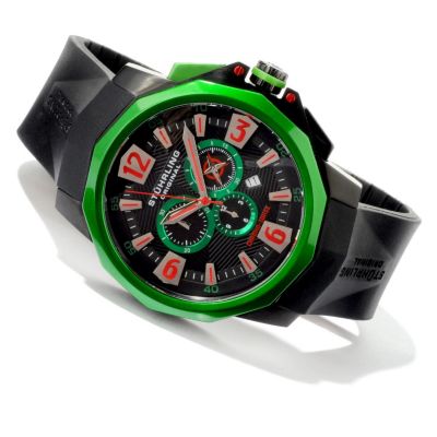 V91603 - Stuhrling Original Men's Admiral Chronograph Rubber Strap Watch