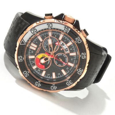 V91611 - Stuhrling Original Men's Tournee Quartz Multifunction Leather Strap Watch
