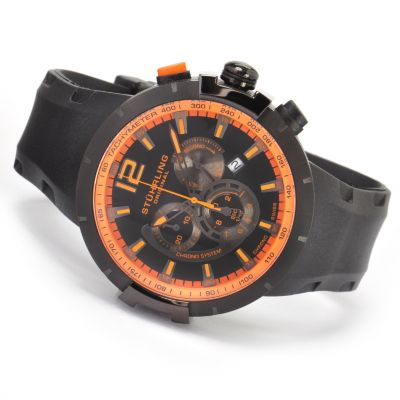 V91659 - Stuhrling Original Men's Phoenix Galant Quartz Chronograph Rubber Strap Watch