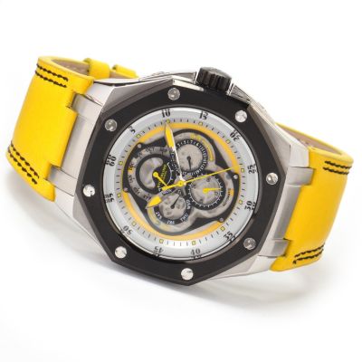 V91661 - Stuhrling Original Men's Nemo MCX Multifunction Automatic Leather Strap Watch