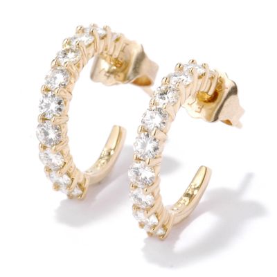Moissanite Hoop Earrings