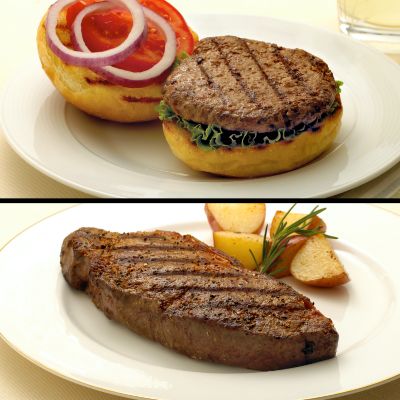 Texas Signature 6- 10oz Strip Steaks & 8-Count 4oz Steak Burger Combo