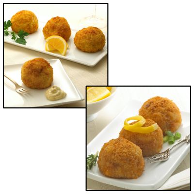 W10206 - Ocean's Best 6- 3oz Shrimp Puffs & 6- 3oz Panko Coated Crab Cakes Combo