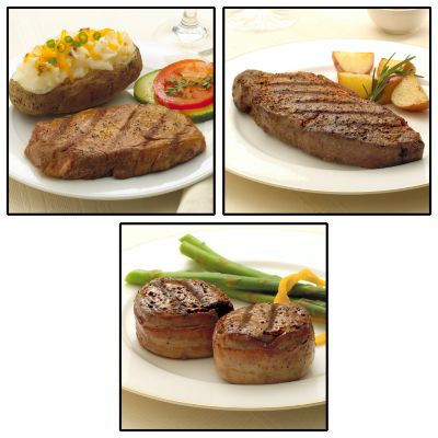 Texas Signature Filet Mignon, Strips & Boneless Ribeye Grill Pack Combo
