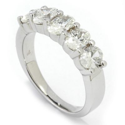 14K White Gold 1.50ct Oval Diamonds Ring
