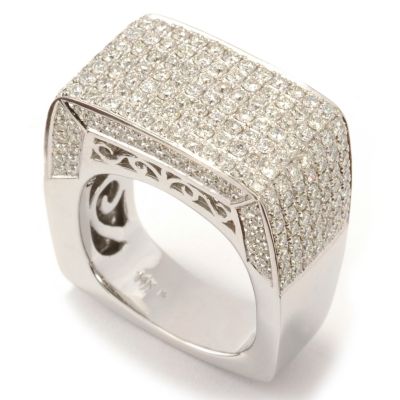 14K White Gold 2.50ct Square Diamond Ring